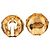 Orecchini a clip rotondi placcati oro Chanel Gold CC D'oro - vista 3