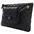 Bolsa Chanel preta em pele de cordeiro acolchoada CC com mini bolsa de aba Preto - vista 13