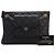 Bolsa Chanel preta em pele de cordeiro acolchoada CC com mini bolsa de aba Preto - vista 5