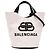 Borsa Secchiello Balenciaga Wave M in Tela Bianca Bianco