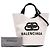 Borsa Secchiello Balenciaga Wave M in Tela Bianca Bianco - vista 7