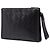 Clutch Fendi Black Zucca Shadow in pelle di vitello con zip diagonale frontale Nero - vista 2