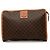 Céline Clutch Celine Brown Macadam Coated Canvas Castaño