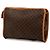Céline Clutch Celine Brown Macadam Coated Canvas Castaño - vista 2