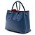 Sac à main Prada Blue Medium Saffiano Cuir à double anse Bleu Bleu foncé - vue 2