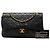 Chanel Black Medium Classic Lambskin Double Flap Negro - vista 7