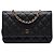 Chanel Black CC Quilted Caviar Wallet on Chain Schwarz