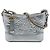 Chanel Gabrielle Hobo Small in vitello metallizzato argento con cuciture CC