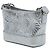 Chanel Gabrielle Hobo Small in vitello metallizzato argento con cuciture CC - vista 2