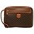 Céline Celine Brown Macadam Coated Canvas Clutch Braun
