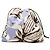 LOEWE Paulas Ibiza Canvas Beutel mit Kordelzug in Weiß mit Mais-Print Roh