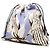 LOEWE Paulas Ibiza Canvas Beutel mit Kordelzug in Weiß mit Mais-Print Roh - Ansicht 2