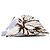 LOEWE Paulas Ibiza Canvas Beutel mit Kordelzug in Weiß mit Mais-Print Roh - Ansicht 3