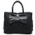 Bolso Tote Prada de Tessuto Negro con Lazo Fiocco