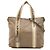 Bolsa Satchel Prada em lona Canapa bege com logo