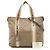 Bolsa Satchel Prada em lona Canapa bege com logo - vista 7