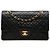 Chanel Black Medium Classic Lambskin Double Flap Noir