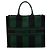 Autre Marque Dior Book Tote Large aus besticktem Canvas-Karo, Grün