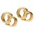 Dior Gold vergoldete CD Logo Clip-On Ohrringe Golden