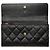 Chanel Black CC Quilted Caviar Long Wallet mit Klappe Schwarz - Ansicht 4