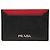 Prada Black Bicolor Saffiano Card Holder
