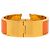 Clic H Bracciale Hermès Clic Clac H PM largo in smalto arancione - vista 3
