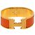 Clic H Bracciale Hermès Clic Clac H PM largo in smalto arancione - vista 4