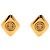Orecchini a clip Chanel Gold CC placcati in oro a forma di rombo D'oro