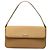 Bolsa de ombro com aba em couro bege Burberry