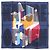 Hermès Hermes Carre 65 THE NATURE OF MEN Silk Scarf Multiple colors Navy blue