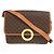 16 Céline Celine Vintage Circle Logo Macadam Schultertasche aus Leder Braun