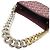 Stella Mc Cartney Stella McCartney Bolso de Hombro con Solapa Medium Burdeos - vista 8