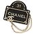 Spilla Chanel Coco Mark in perle finte e pietre Nero D'oro
