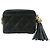 Timeless Chanel Coco Mark Matelassé Mini Schultertasche mit Fransen und Kette Schwarz - Ansicht 3