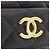 Timeless Chanel Coco Mark Matelassé Mini Schultertasche mit Fransen und Kette Schwarz - Ansicht 7
