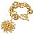 Pulseira Chanel Coco Mark motivo sol banhada a ouro Dourado
