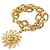 Pulseira Chanel Coco Mark motivo sol banhada a ouro Dourado - vista 2