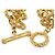 Pulseira Chanel Coco Mark motivo sol banhada a ouro Dourado - vista 5