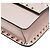 Bolsa de Ombro Valentino Rockstud Rosa - vista 4