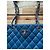 Saco tote Chanel em couro matelassé azul - vista 4