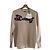 Autre Marque Beiger Carven-Pullover aus Baumwolle und Nylon mit Blumenstickereien