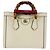 Gucci Diana NM Bamboo Handle Leather Small Blanco