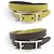 Hermès BRASLETE HERMES BEHAPI DOUBLE TOUR REVERSIBLE T XS CUERO AMARILLO MARRÓN CAJA