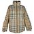 Burberry Vintage-Check Down Jacket in Beige Polyester