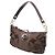 Coach Demi Monogram Schultertasche aus braunem Canvas Rot - Ansicht 2
