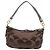 Coach Demi Monogram Schultertasche aus braunem Canvas Rot - Ansicht 4