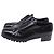 Miu Miu Oxford senza lacci con suola lug in pelle nera Nero - vista 4