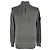 Stone Island Strickpullover mit halbem Reißverschluss aus grauer Wolle