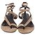 Sandali Khaite Aimee Ankle Wrap in camoscio marrone - vista 2