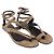 Sandali Khaite Aimee Ankle Wrap in camoscio marrone - vista 3